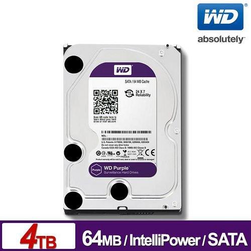 [友藝3C] WD Purple 4TB 3.5吋紫標 SATA Ⅲ監控系統碟(WD40PURZ) 附發票工業包 三年保