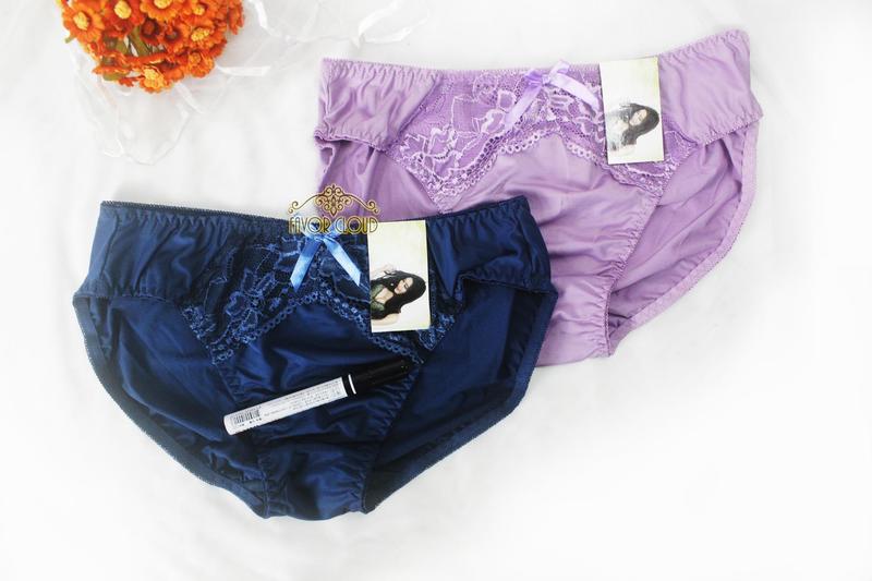 ＃275＃淺紫色 配褲 加大內褲 軟布彈性蕾絲 舒適  適合28吋-40吋腰圍