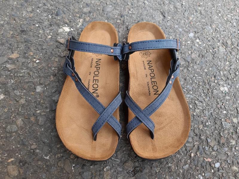 GIACOO腳谷- 女生拖鞋款-9938 藍麻 MADE IN TAIWAN 非勃肯鞋【免運費】