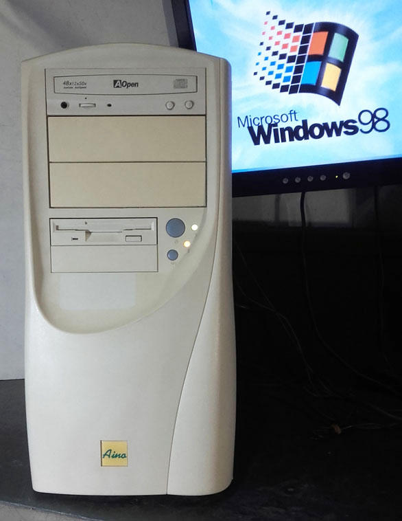 【窮人電腦】跑Windows 98系統！自組ISA插槽的技嘉Win98工業主機出清！雙北桃園可親送外縣可寄！