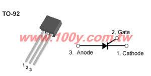 MCR100-6 3PTO-92 可控矽整流管#16576  (2PCS/包)