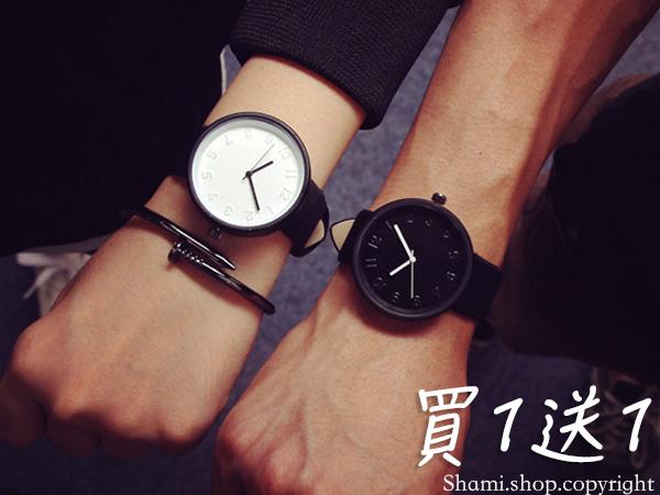 買一送一【WA673】韓風極簡 手錶 簡約 潮流 時尚 馬卡龍色 撞色 男錶 女錶 情侶錶 對錶 情人節 交換 禮物