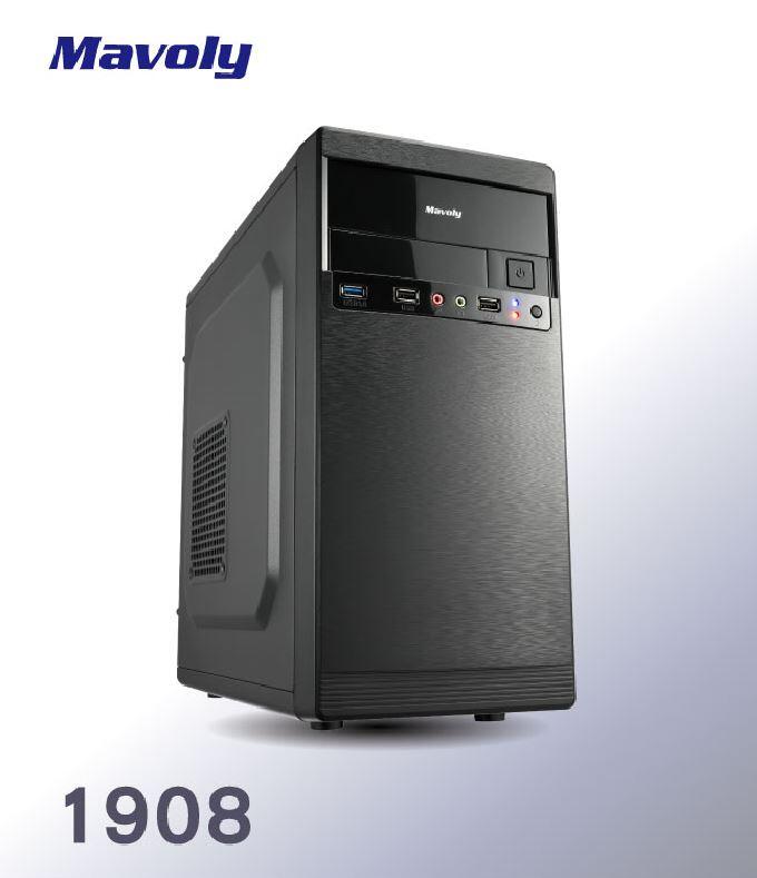 台南【數位資訊】Mavoly 松聖 1908 黑化 M-ATX/USB3.0/顯卡長28cm 電腦機殼 賣$599