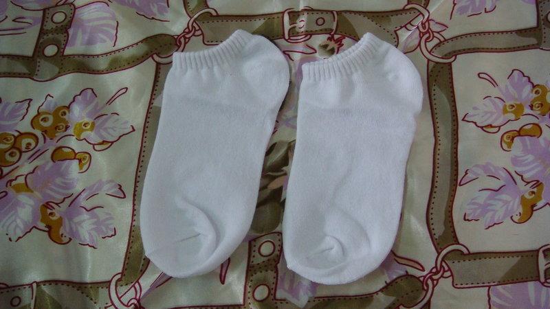 小美襪業 棉質踝襪 水餃邊  白色 腳掌長22.5公分~26公分均可穿