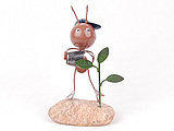 COZY-田園裝飾品鐵皮彩繪小螞蟻04D