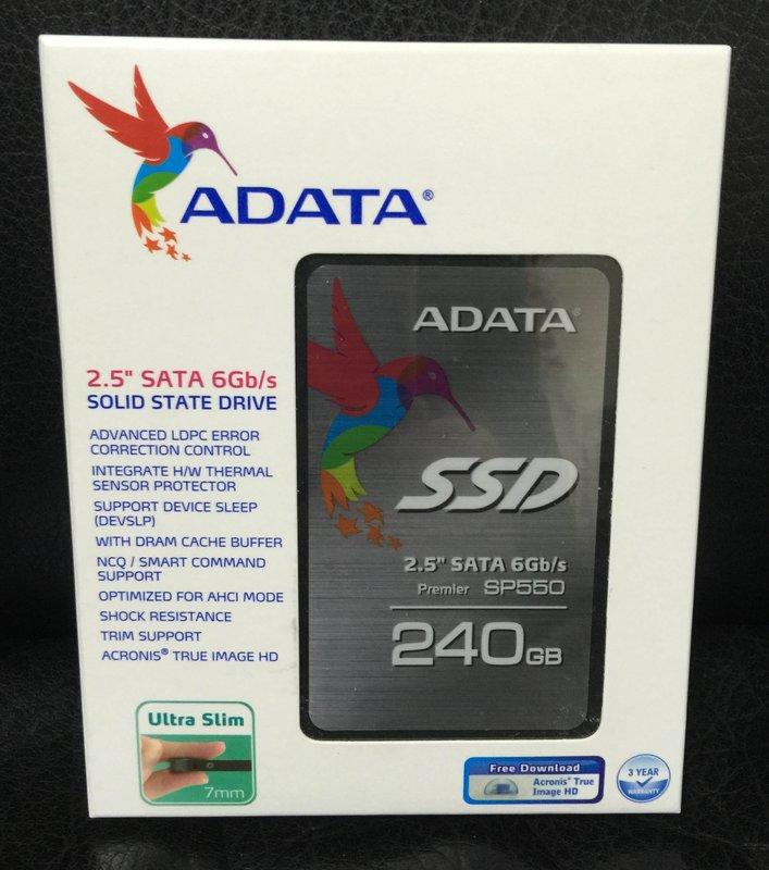 ..點子電腦-北投..全新◎ADATA威剛 Premier SP550-240GB SSD 2.5吋固態硬碟◎3000元