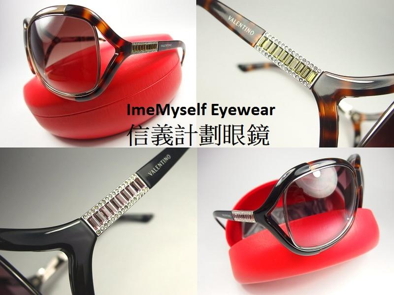 【信義計劃眼鏡】全新真品 Valentino 5562S 范倫鐵諾 太陽眼鏡 義大利製 超大框 膠框 鏤空 水鑽鏡腳 