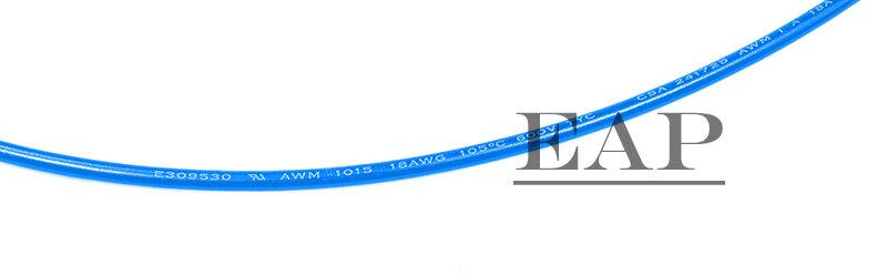 EAP●18AWG 300V絕緣PVC包覆耐溫105度 0.8mm平方 高導電純錫線多芯線 21芯電線 0.8平方 藍色