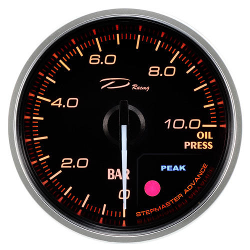 【D Racing三環錶/改裝錶】60mm雙色經典款【油壓錶】可設定&記憶&調明暗&開關聲音