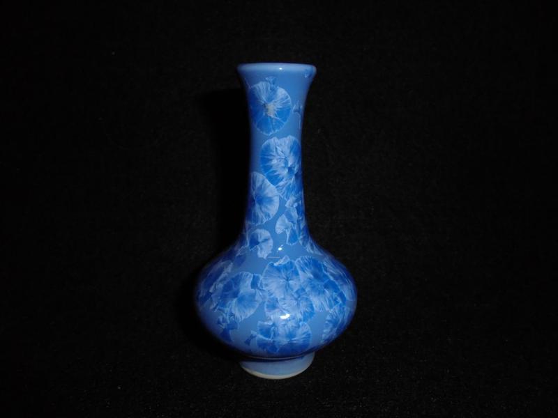 上世紀遼寧矽酸鹽研究所 老柴窯 神手 結晶釉 花瓶 絕版收藏