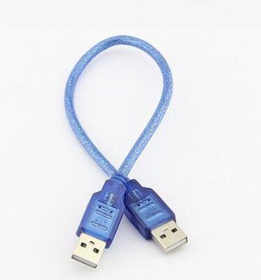 USB2.0公對公雙頭數據線/USB公頭電腦硬盤連接線/散熱器供電線加粗 30公分