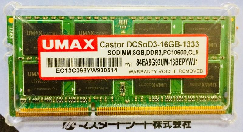 umax ddr3 1333 16gb(8gbx2)筆電用記憶體macbook pro 、mac mini 全球終身保| 露天市集|  全台最大的網路購物市集