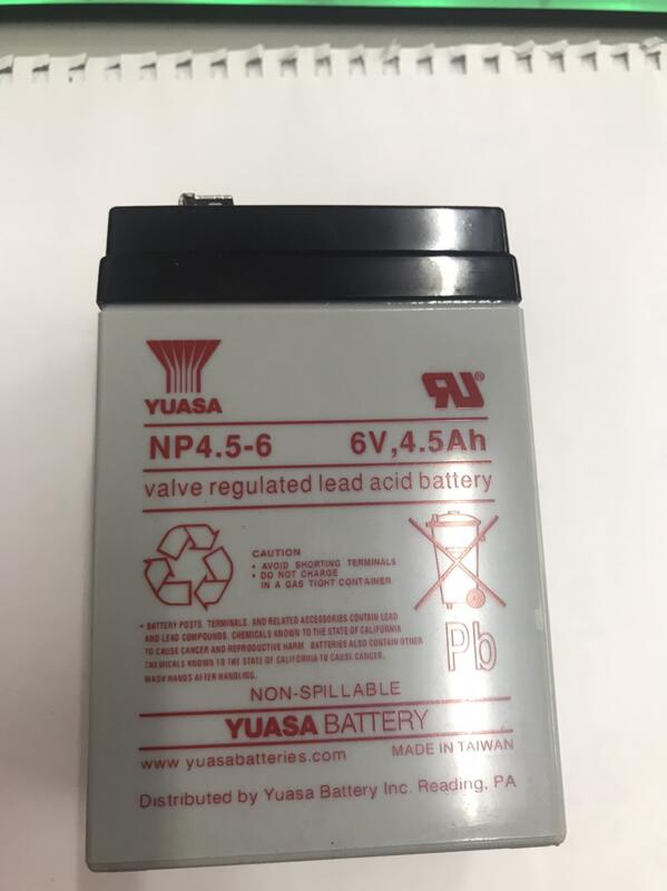 YUASA 湯淺電池 NP4-6 6V4.0AH 神戶CSB NP6V4.0AH 深循環電池 電動機車電池