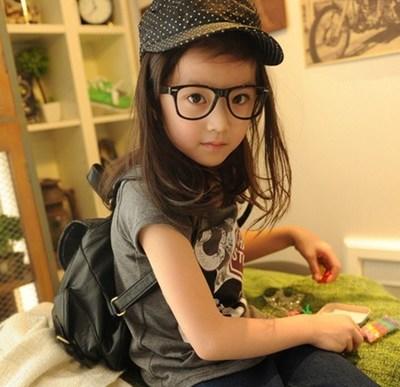 韓國時尚潮兒童眼鏡框架小孩男童女童酷寶寶可愛大圓形眼鏡架