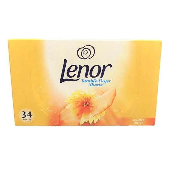 英國 Lenor 烘乾機用衣物清香片 夏天微風款 (黃色 / 春天清新款 (藍色 每份34片