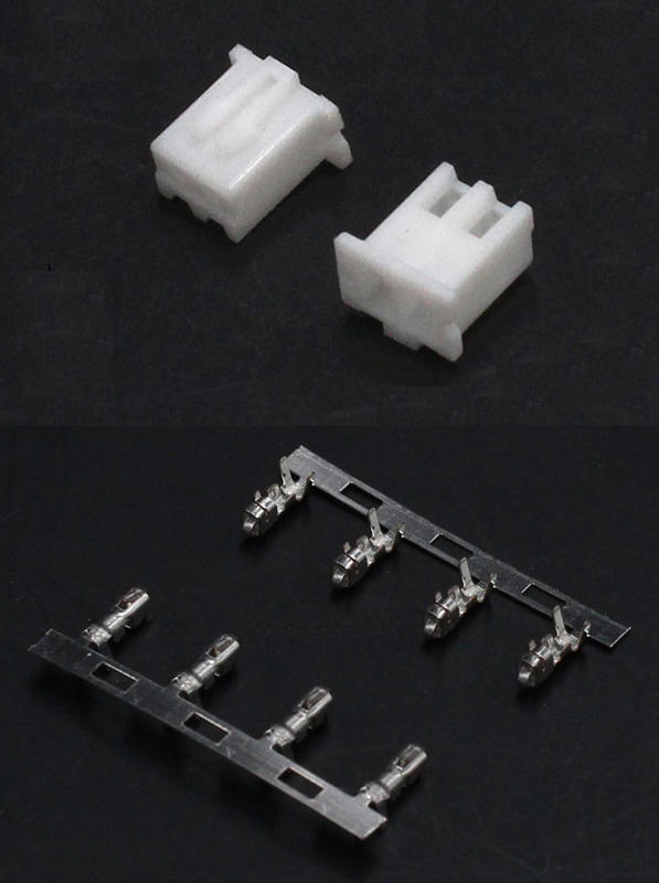 XH2.54接插件端子插頭 2.54mm白色連接器膠殻端子2P*5套或直針插座2P*5個 44/60  *