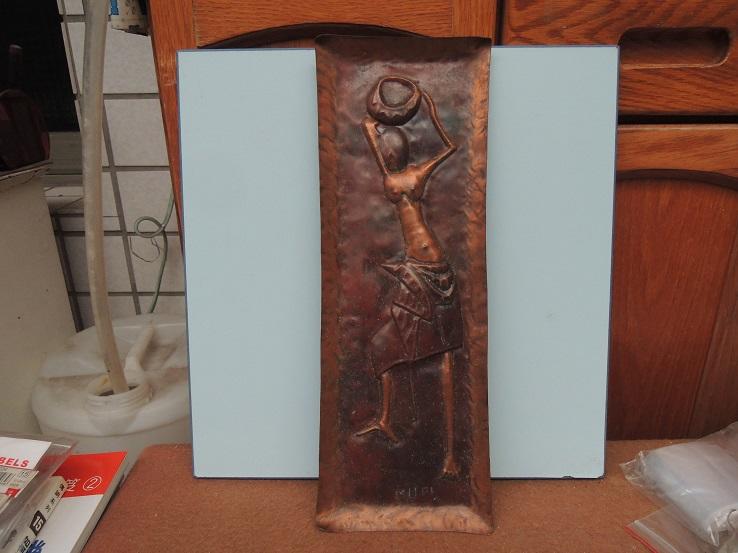 非洲早期手工紅銅雕掛飾