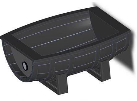 3D列印-橡木桶室內小花盆(未上色)