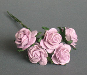 【袖珍屋】淡紫色玫瑰花(特大)--5朵/束(	F2203A0124)