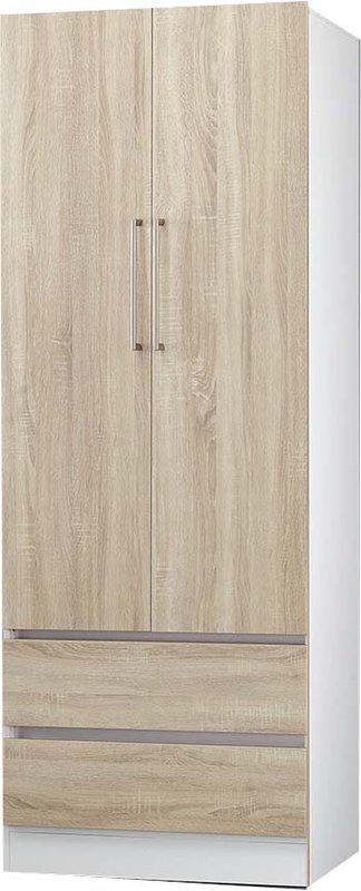 【生活家傢俱】HJS-432-9：美爾2.8尺二抽衣櫃-加州橡木【台中家具】系統衣櫃 開門式衣櫥 低甲醛系統家具