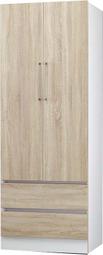 【生活家傢俱】HJS-432-9：美爾2.8尺二抽衣櫃-加州橡木【台中家具】系統衣櫃 開門式衣櫥 低甲醛系統家具