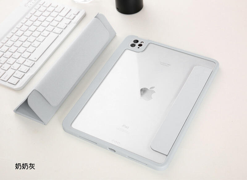  GMO 2免運Apple蘋果iPad 10.2吋2019 2020八色翻蓋皮套磁吸可拆式含筆槽休眠保護套防摔奶奶灰