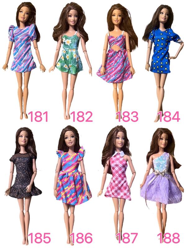 芭比 娃娃 服裝 衣服 禮服 洋裝 裙子 可兒 180 組