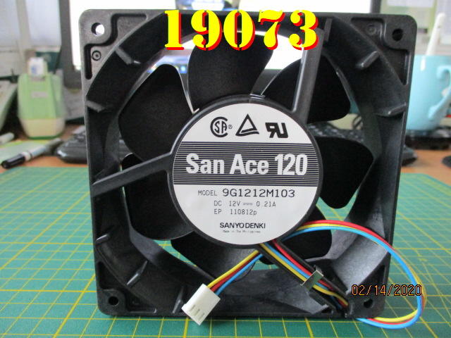 【全冠】三洋 SANYO 9G1212M103 (San Ace 120)◇伺服器散熱風扇 DC12V 0.21A 3線