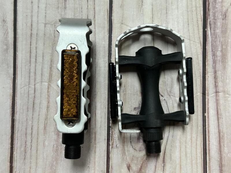 🌟秒殺火雞🌟特價 自行車 安全反光片 顆粒防滑 鋁合金塑鋼 踏板 一組2入 腳踏板 附反光片 MIT.台灣製