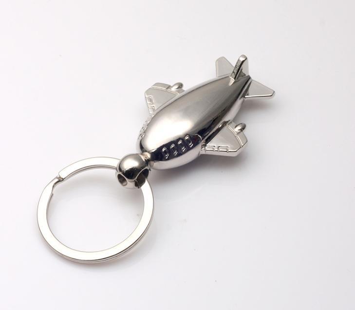 [現貨] H-119 Q版可愛小飛機 金屬立體商務客機模型鑰匙扣 汽車鑰匙圈 創意小禮品航空公司 個性創意鑰匙圈 飛機