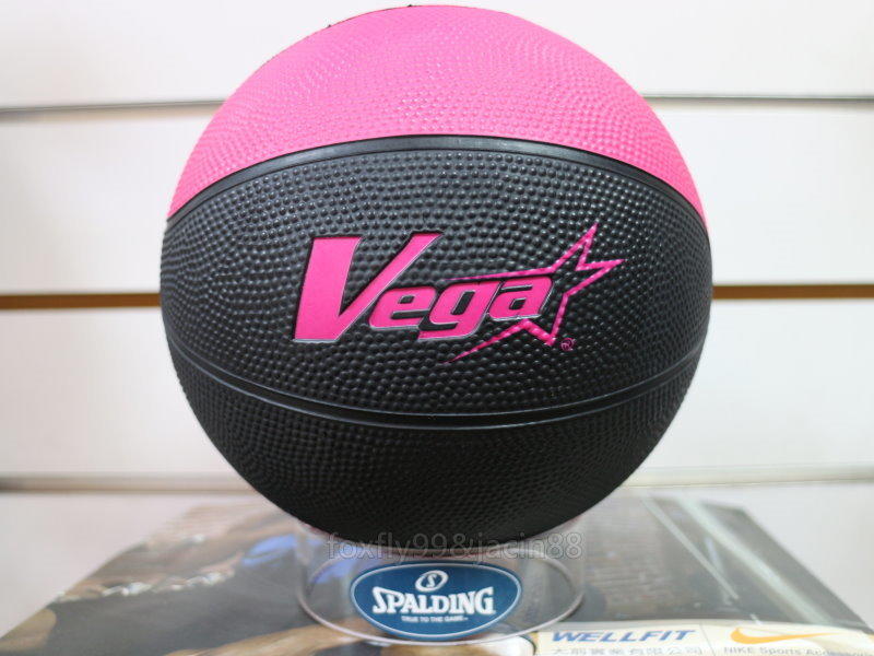 (缺貨中)VEGA 雙色系列 MINI 3號小籃球 幼童專用球 黑粉色 另賣 斯伯丁 MOLTEN NIKE 籃球