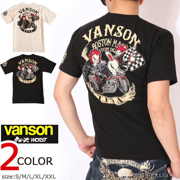 (硬骨頭)日本 VANSON X CROWS WORST 武裝戰線 KKK 兔子頭賽車 短袖T 硬派(黑色)