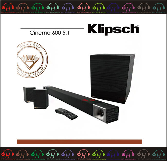 弘達影音多媒體 Klipsch Cinema 600 5.1微型劇院組