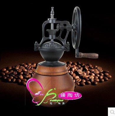 寵愛一生/咖啡/咖啡機/咖啡器具 /咖啡伴侶/ 3510古典手搖磨豆機 大鐵輪咖啡豆研磨機 正品