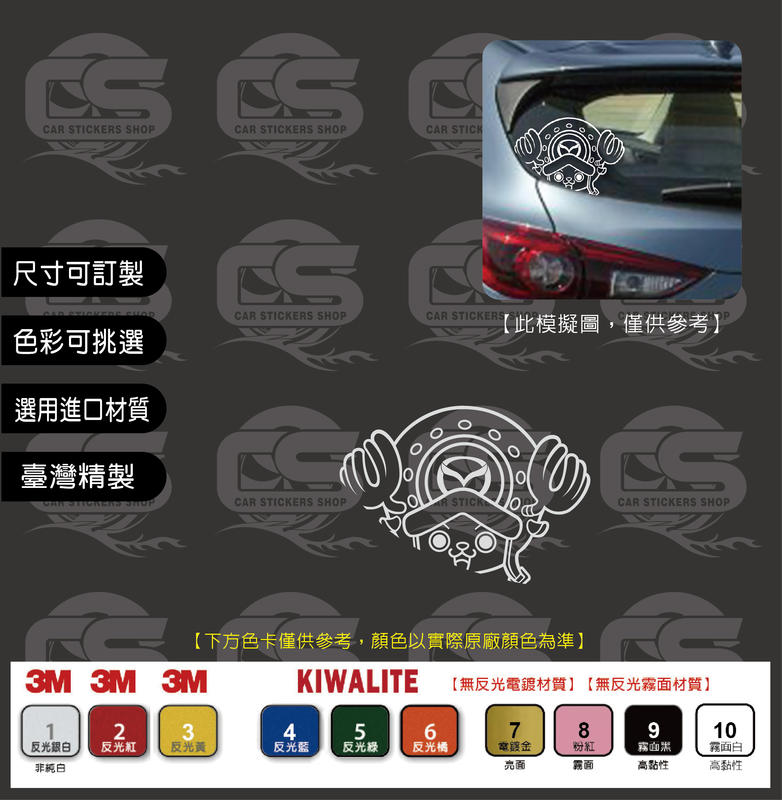 Mazda 3 5D (2015~2017年) 後檔(左邊下方角落)偷窺巴 貼紙