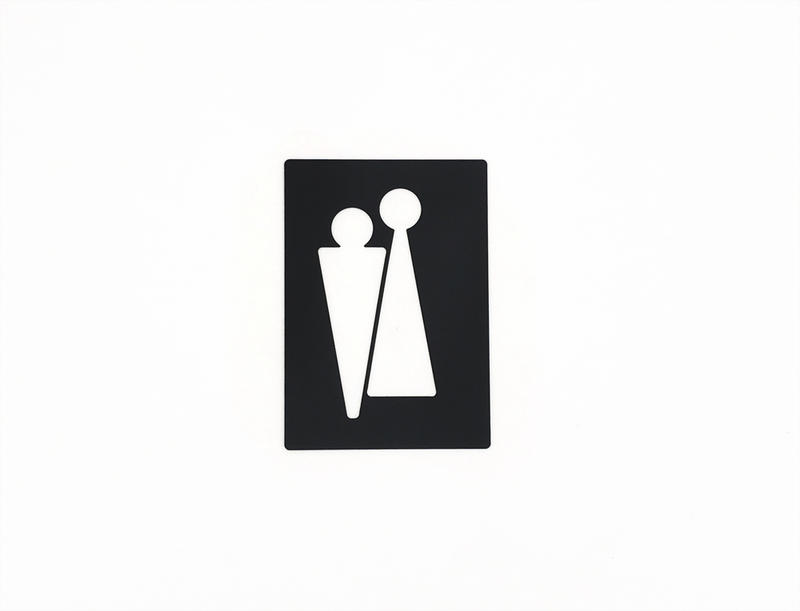 ．設計品．平面款不鏽鋼廁所標示牌，化妝室掛牌、衛生間吊牌、洗手間標示牌；指示牌，304不銹鋼製作