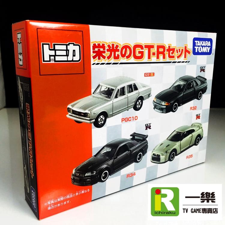 售出【TOMICA】多美小汽車 日產 NISSAN 榮光的GT-R GTR 4台一組【台中一樂】