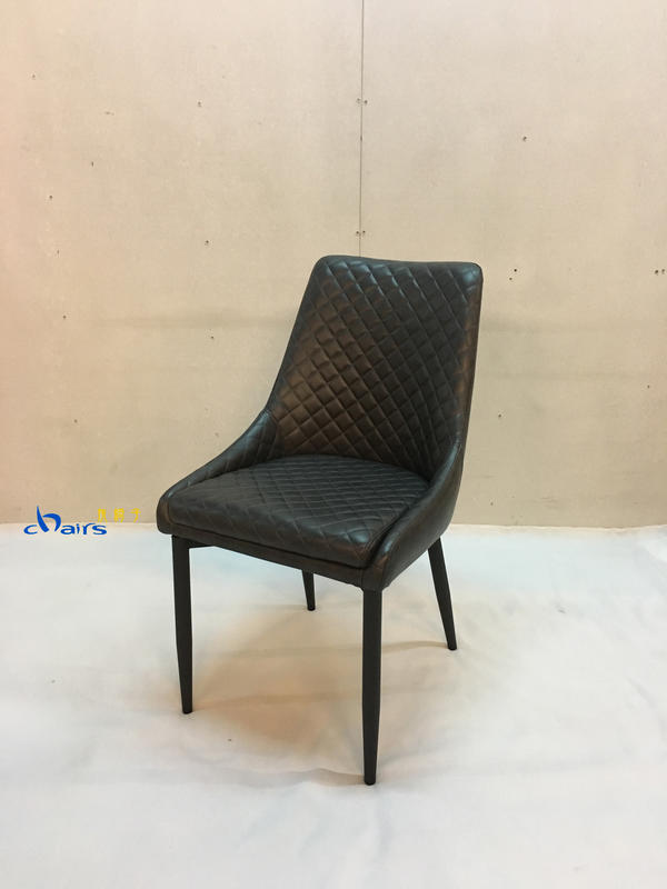 【挑椅子】現代簡約皮椅 餐椅  書桌椅 (復刻品) ZY-C44(-1) 鐵灰色