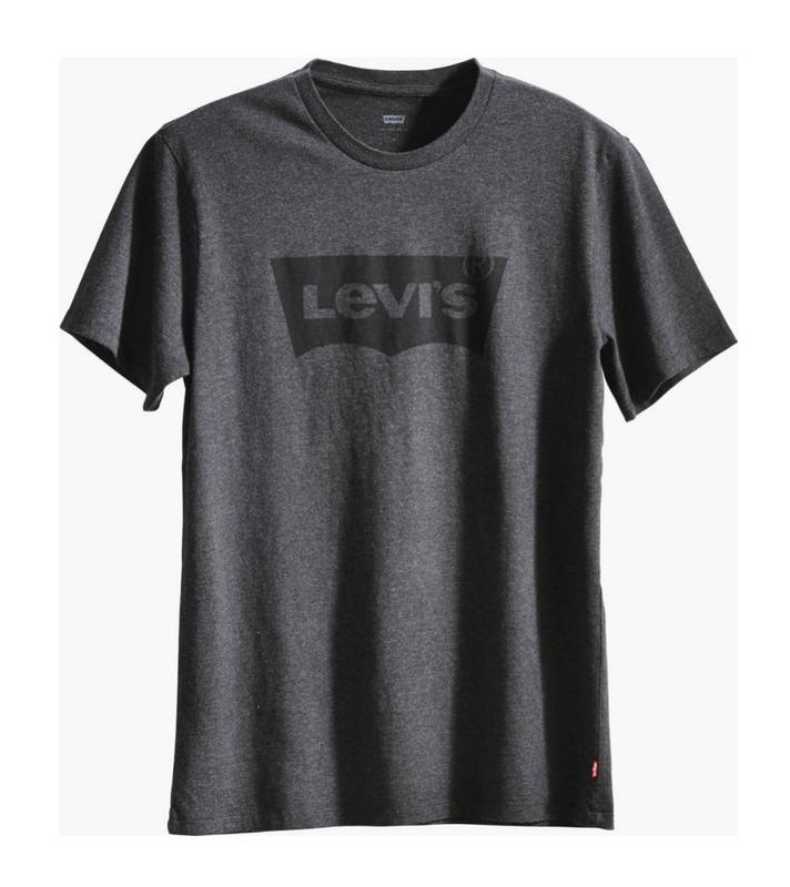 【W小舖】全新真品 Levi's 黑灰色 男版 LOGO款 T恤 短袖 短T-Shirt 素T 圓領~L22489