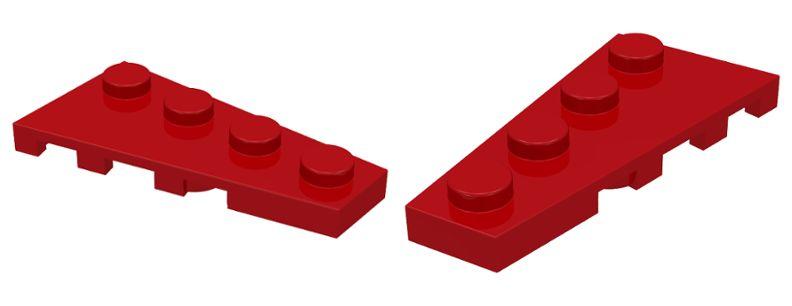 全新樂高lego(41769+41770) Wedge, Plate 4 x 2 暗紅色斜磚片