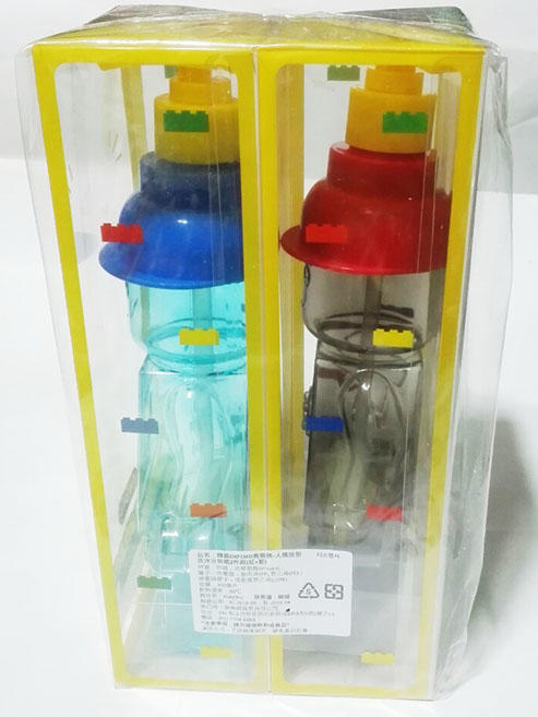 清潔用具沐浴乳洗髮精洗潔精雜貨空瓶系列 韓國品牌 OXFORD積木人造型沐浴罐 沐浴分裝瓶(兩件組)