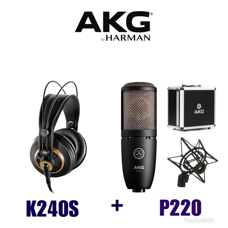 AKG K240S監聽耳機+P220大振膜電容式麥克風