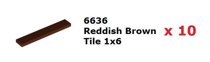 garn Medicin nøgen 磚樂】10個一組LEGO 6636 4211204 Reddish Brown Tile 1x6 紅棕色平滑板| 露天市集| 全台最大的網路購物市集