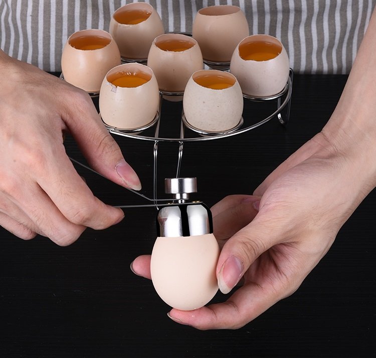 304不銹鋼蛋類 雞蛋開口器 雞蛋開殼器 計量球日式開蛋器蛋殼切割器  小號