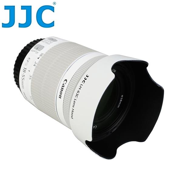 我愛買JJC Canon副廠EW-63C遮光罩EF-S 18-55mm f4-5.6 IS相容原廠Canon遮光罩STM