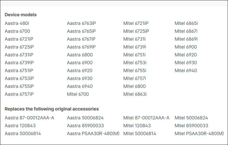 【樺仔二手電腦】Phihong PSAA30R-480 48V 0.625A 30W for Mitel VoIP