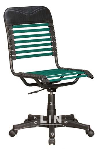 ▲S113-11辦公椅小型健康椅電腦椅扁條綠白條圓條