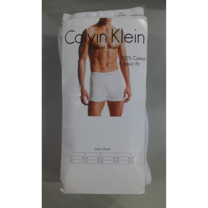 ↖省錢大作站↘ Calvin Klein(CK)凱文克萊 男純棉內褲/四角褲/平口褲(L/白色)-1組4件#299249