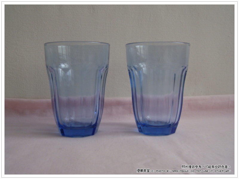 【草堂10元店】玻璃杯 ~ 藍色