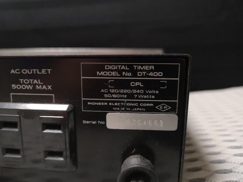 PIONEER DIGITAL TIMER MODEL DT400 日本製音響定時器數位時鐘熒光掃描fluroscan 露天市集 全
